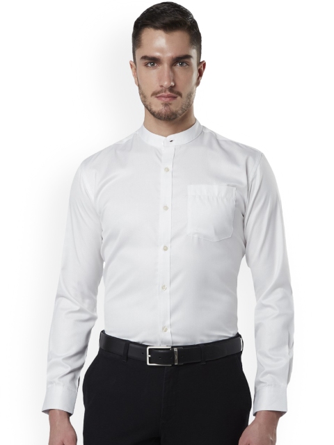 

Next Look Men White Slim Fit Solid Formal Shirt