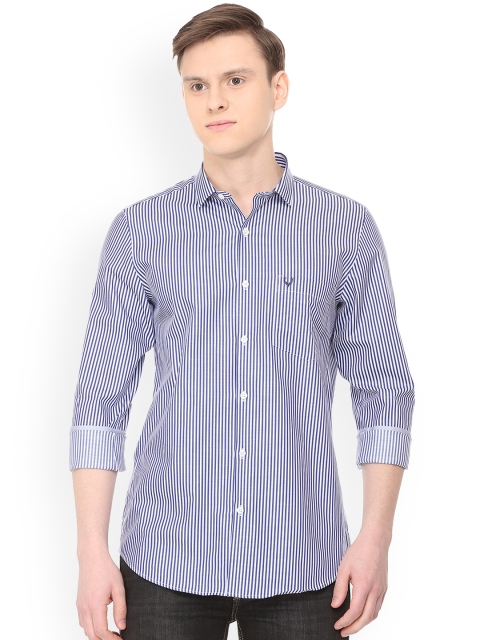 

Allen Solly Men Blue Slim Fit Striped Casual Shirt