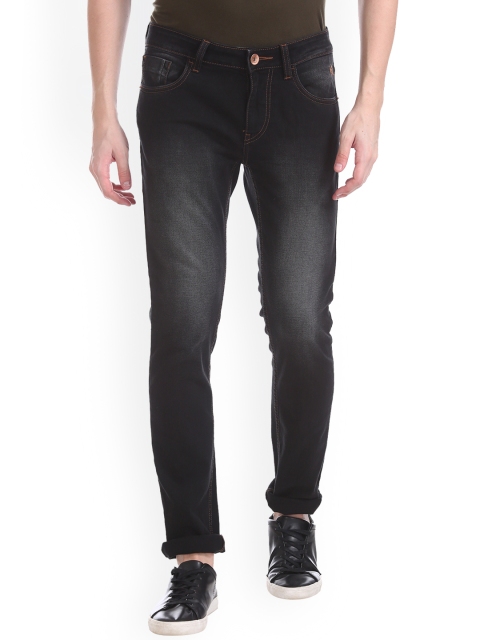 

Flying Machine Men Black Slim Fit Mid-Rise Clean Look Stretchable Jeans