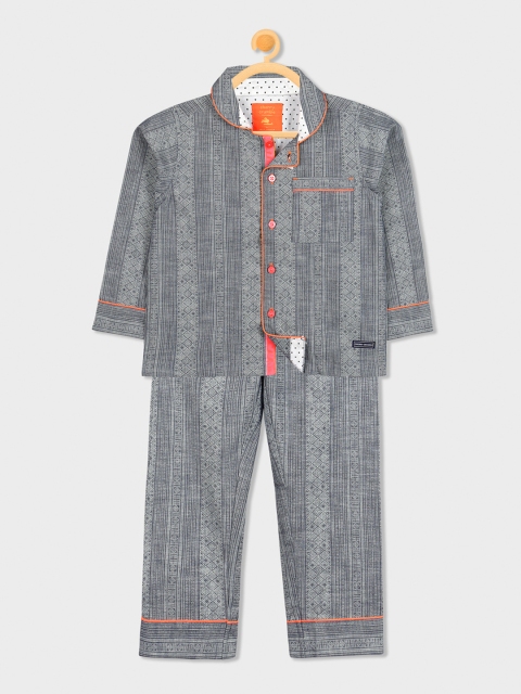 

Cherry Crumble Unisex Grey Printed Night suit