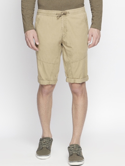 

beevee Men Khaki Solid Regular Fit Regular Shorts