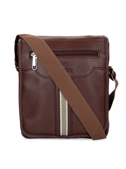 

Leather World Unisex Brown Solid Messenger Bag
