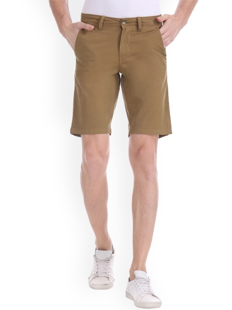 

Nautica Men Brown Solid Slim Fit Chino Shorts
