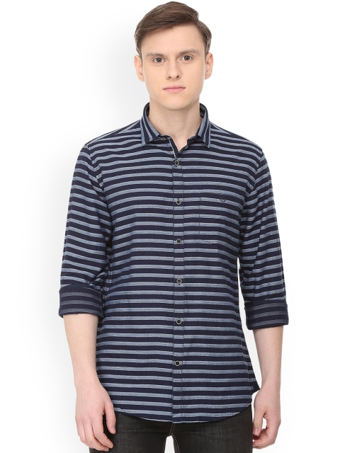 

Van Heusen Sport Men Blue Slim Fit Striped Casual Shirt