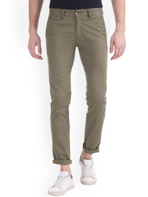 

Nautica Men Brown Slim Fit Solid Regular Trousers
