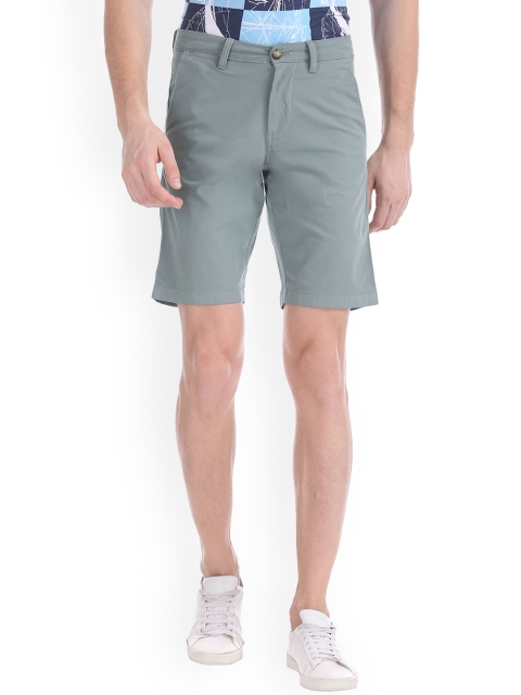 

Nautica Men Green Solid Slim Fit Chino Shorts