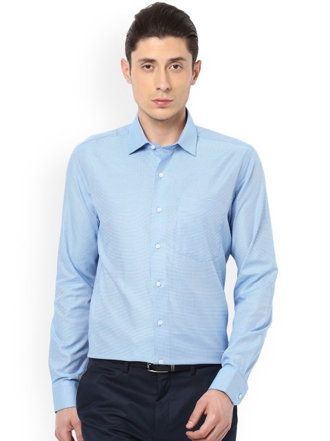 

Van Heusen Men Blue Slim Fit Self Design Formal Shirt
