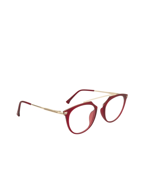 

Ted Smith Unisex Red Solid Full Rim Aviator Frames TS-122_C3