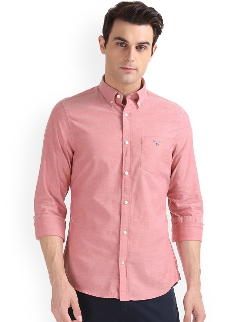 

GANT Men Red Slim Fit Solid Casual Shirt