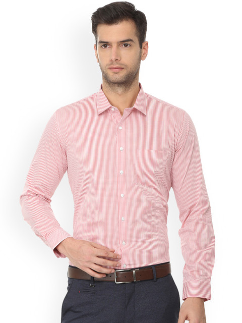 

Van Heusen Men Pink Slim Fit Checked Formal Shirt