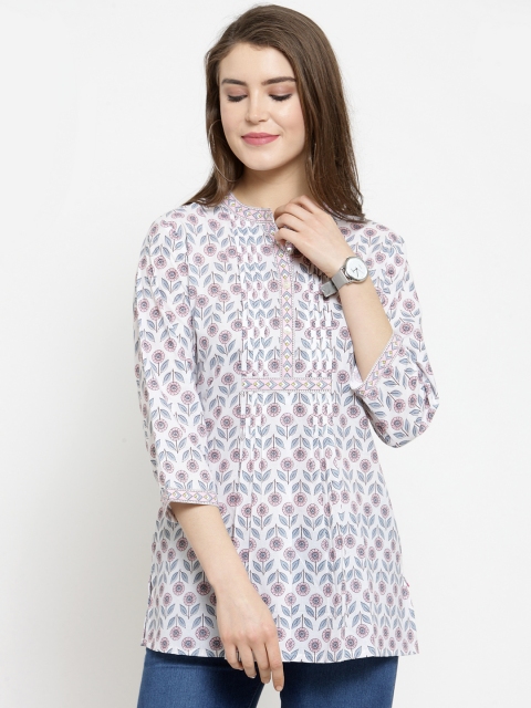 

Varanga White Printed Tunic