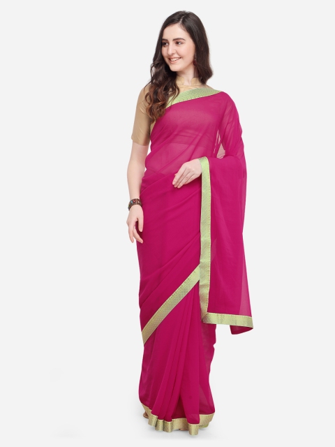 

Triveni Pink Solid Saree