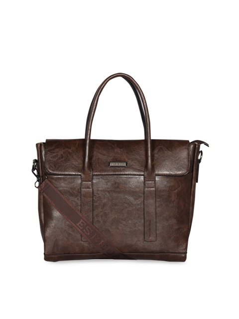 

ESBEDA Unisex Brown Solid Laptop Bag