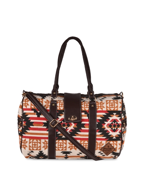 

Pick Pocket Women Multicoloured Printed Duffel Bag, Multi