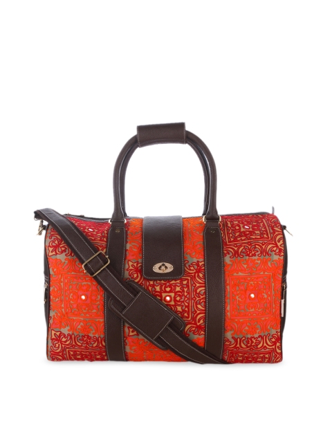 

Pick Pocket Women Multicoloured Printed Duffel Bag, Multi