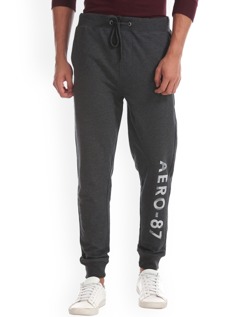 

Aeropostale Men Grey Solid Slim-Fit Joggers