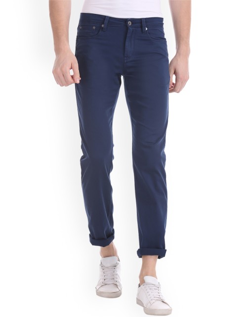 

Nautica Men Blue Slim Fit Solid Regular Trousers