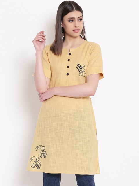 

Shakumbhari Beige Embroidered Tunic
