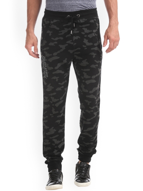 

Ed Hardy Men Black Camouflage Printed Slim-Fit Joggers