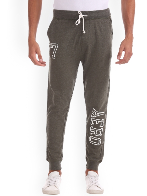 

Aeropostale Men Olive Green Solid Slim-Fit Joggers