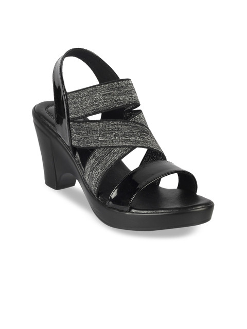 

SOLE HEAD Women Black Solid Heels