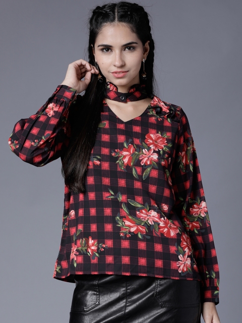 

Tokyo Talkies Women Black Printed Top