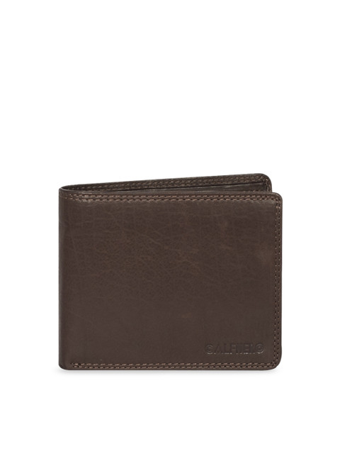 

CALFNERO Men Brown Solid Two Fold Leather Wallet