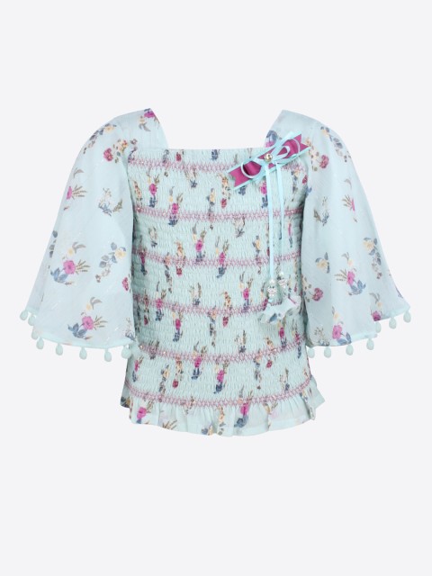 

CUTECUMBER Girls Green Printed Top
