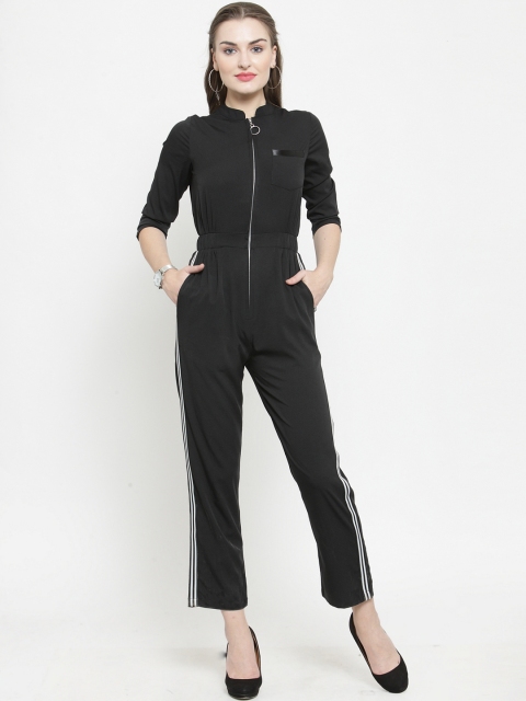 

Magnetic Designs Black Solid Basic Jumpsuit