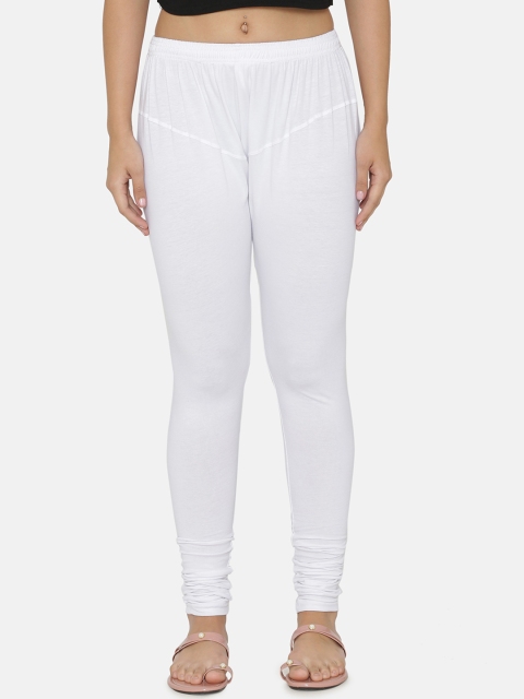 

N-Gal Women White Churidar Length Leggings