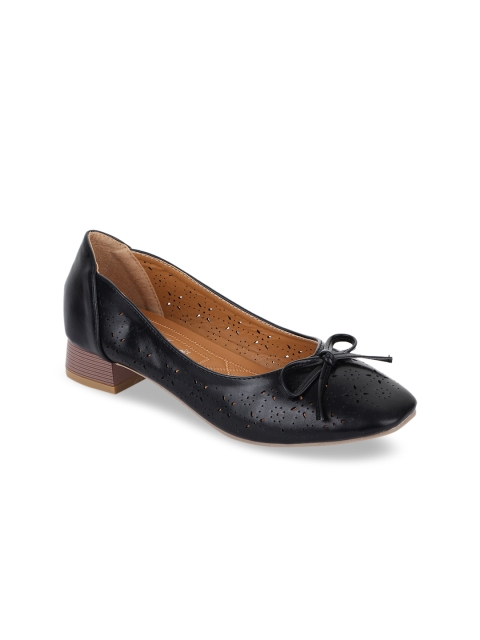 

Bruno Manetti Women Black Solid Pumps