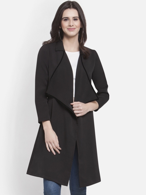

Martini Black Solid Open Front Shrug