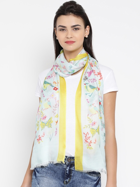 

SHINGORA Women Blue Printed Stole