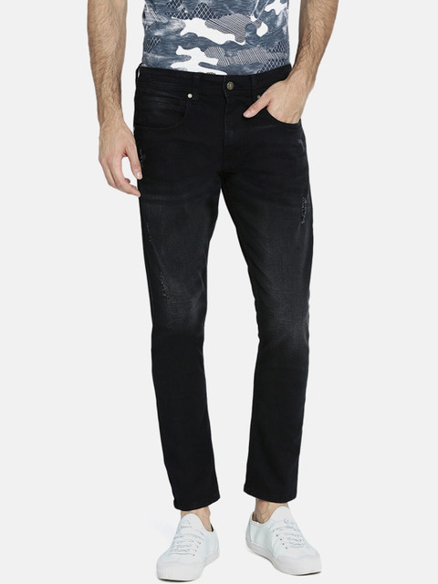 

Breakbounce Men Black Skinny Fit Mid-Rise Mildly Distressed Jeans