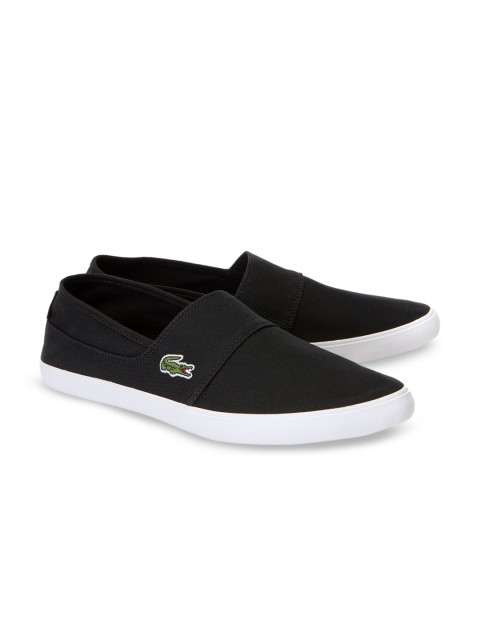 

Lacoste Men Black Solid Slip-On Sneakers