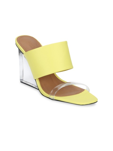 

Truffle Collection Women Yellow Solid Heels