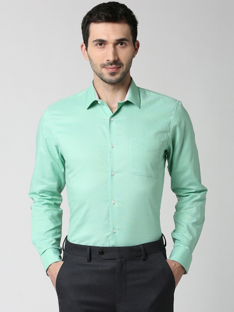 

Peter England Men Green Slim Fit Solid Formal Shirt