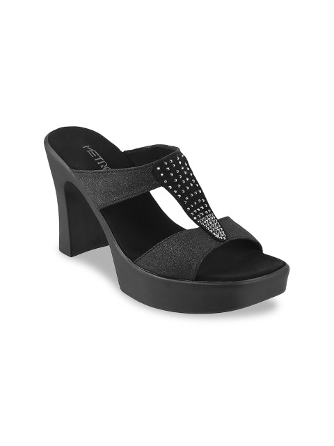 

Metro Women Black Solid Heels