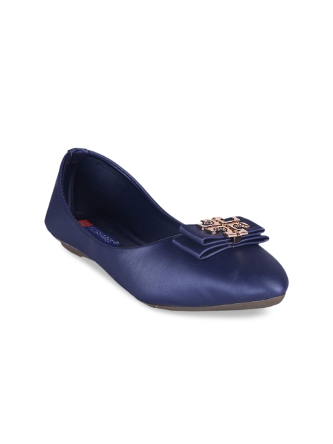 

MSC Women Navy Blue Solid Ballerinas