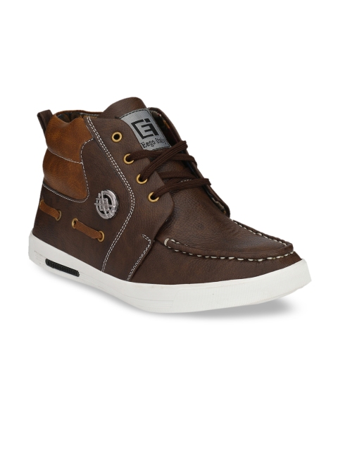 

Eego Italy Men Brown Colourblocked Synthetic Mid-Top Sneakers
