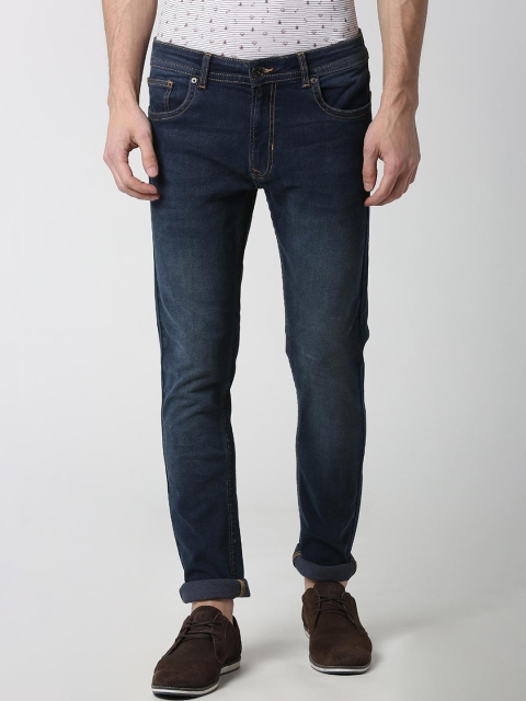

Peter England Casuals Men Blue Skinny Fit Mid-Rise Clean Look Jeans