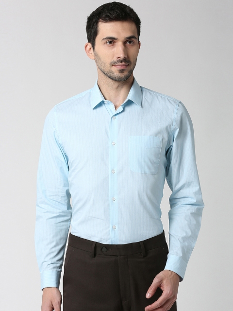 

Peter England Men Blue Slim Fit Striped Formal Shirt