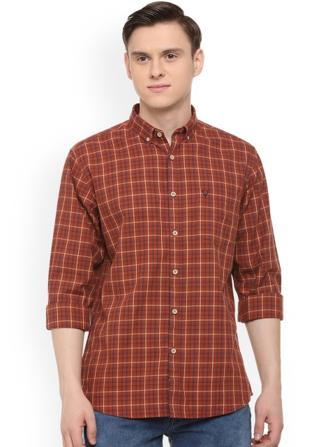 

Allen Solly Men Maroon Slim Fit Checked Casual Shirt