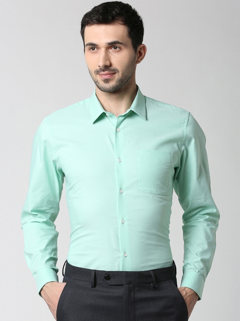 

Peter England Men Sea Green Slim Fit Solid Formal Shirt