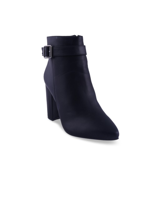 

MSC Women Black Solid Heeled Boots