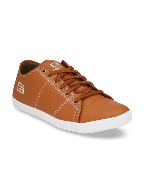 

Eego Italy Men Tan Brown Solid Sneakers