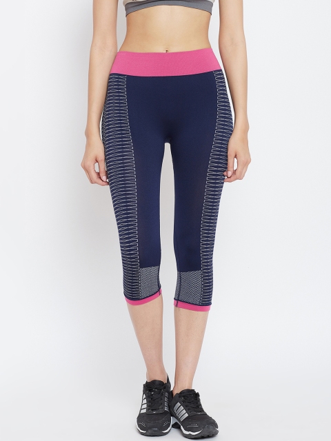 

C9 AIRWEAR Women Navy Blue Printed Regular Fit Capris