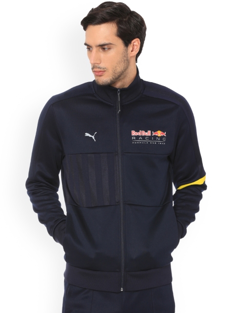 

Puma Men Navy Blue Solid RBR T7 Track NIGHT SKY Sporty Jacket