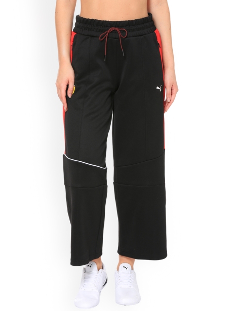

Puma Women Black Solid Straight-Fit Trackpant