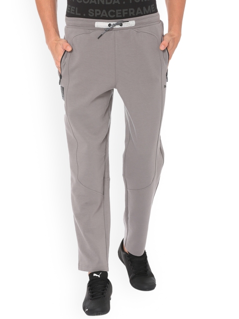

PUMA Motorsport Men Grey Solid Straight-Fit Track Pants